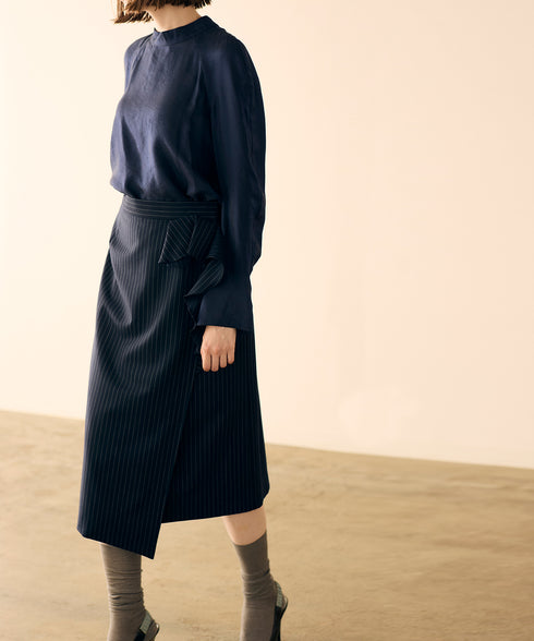 viscose satin raglan blouse